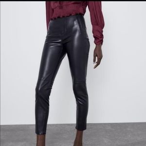Zara Faux Leather Leggings